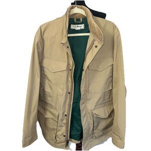 Vtg LL Bean Canvas Full Zip Field Chore Trucker Barn Coat Jacket Zip Men's Sz M